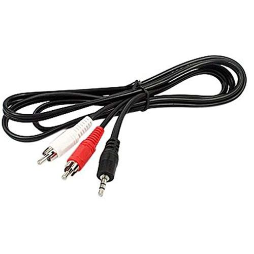 3.5mm Male to 2 RCA Male Stereo Audio Cable, 1M, Tangle Free, Compatible with MP3 & MP4 Players