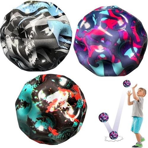 Jump Balls Pack of 3 Moon Ball Space Ball High Jumps Rubber Ball Jump Ball Children's Bounce Ball Stress Relief Toy Moon Ball Bouncing Jumping Ball for Children Party Gift