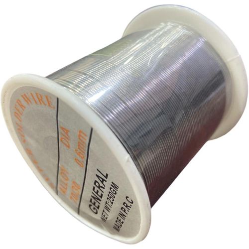 Generic High-Performance 70/30 Silver Solder Wire, 0.6mm Diameter, 250gm Reel - For Electronics