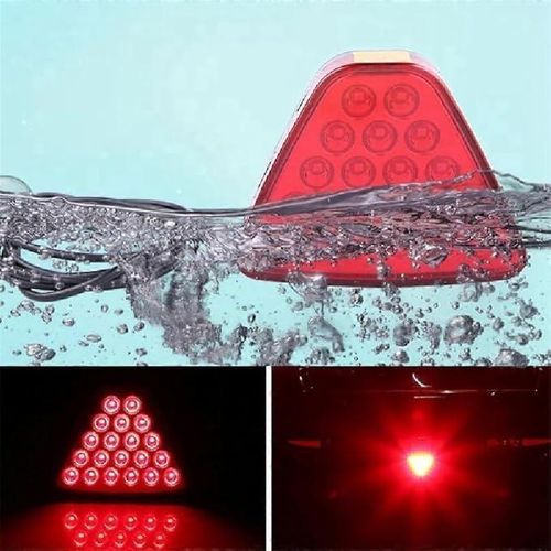 LED rear brake light, safety stop signal, and rear warning light for cars, trucks, and off-road vehicles (20 red LEDs with steady and flashing modes)