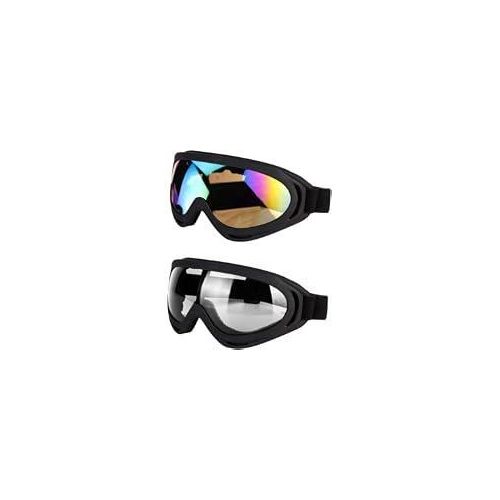 LJDJ Motorcycle Goggles - Glasses of 2 - Dirt Bike ATV Motocross Riding Offroad Combat Goggles