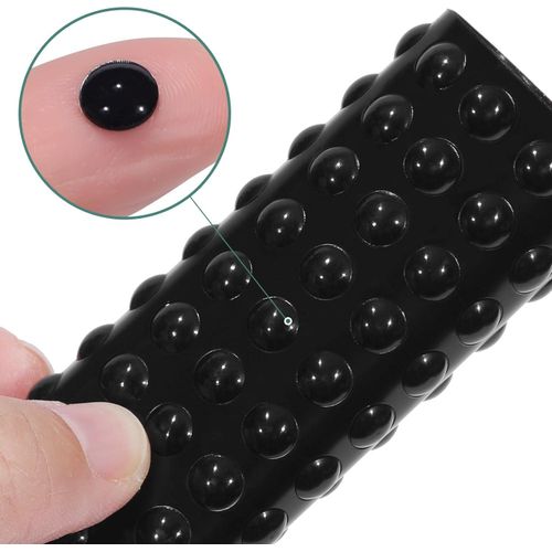 400pcs Cabinet Door Bumpers Clear Self Adhesive, 0.3inch Diameter Rubber Dots for Non Slip, Cabinet Soft Close Pads Quiet for Kitchen Drawers Picture Frames Furniture Black