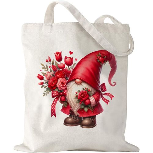 حقائب حمل جمالية للنساء عيد الحب حقيبة حمل لطيفة حقيبة قماشية للإجازات التسوق المواد الغذائية هدايا عيد الأم الربيع عيد ميلاد للنساء الزوجة الحبيبة هدية جنوم، جنوم، حجم واحد