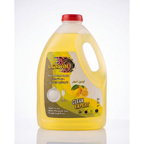 Dishwashing Liquid Clean Expert with Lemon Scent - Self-Power for Grease Removal - 2.6L