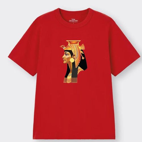 Queen Cleopatra / Egypt/ Egyptian cottonT-shirt (Red) size (3-6Y)