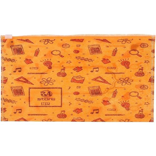 B4-17334 Fabric B4 Binder 30 * 38 cm Zipper Tractor 1 Piece - Orange