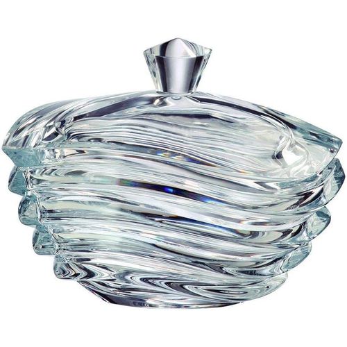 Crystal Wave Bowl with Lid, 17 cm Size