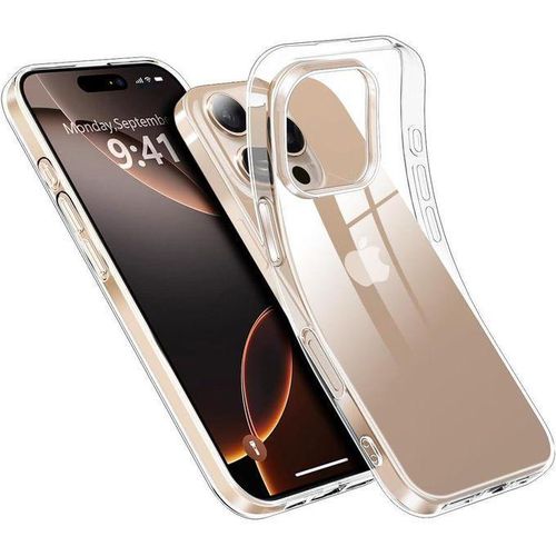 Case Compatible with iPhone 16 Pro Transparent Anti-Yellowing Slim Soft Silicone Shockproof
