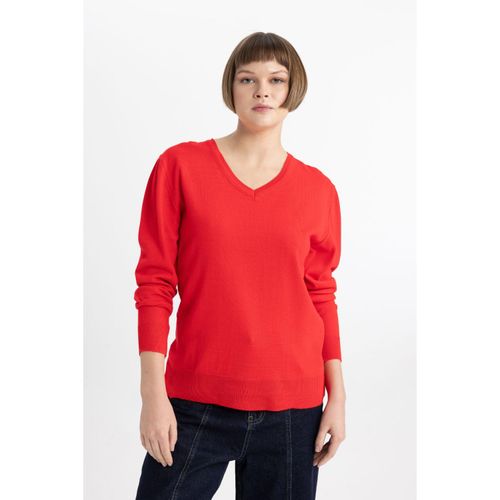 Woman Regular Fit Pullover - Red