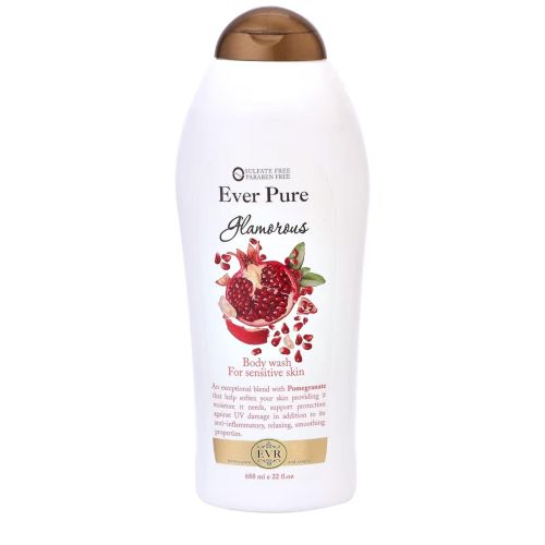 Ever pure Glamorous Pomegranate Body Wash for Sensitive Skin 650ml