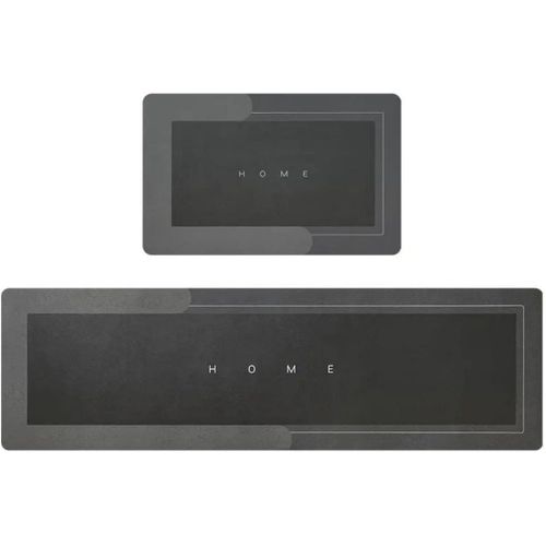 Soft Rectangular Mat Set of 2 Pieces 125x35 cm Non-Slip Backing and Easy to Clean B