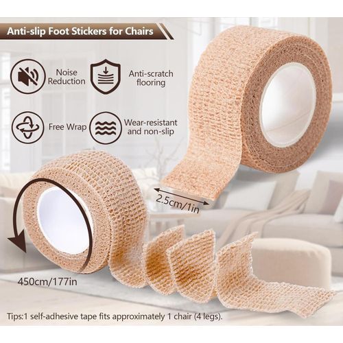 4M/13ft Desk & Chair Leg Covers, Furniture Pads, Non-Slip Protectors For Hardwood Floors, Noise Reduction, 1 Roll