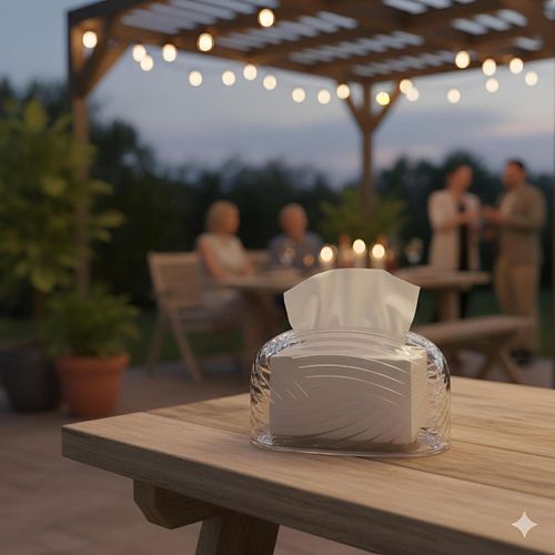 High - quality acrylic transparent tissue box with zipper, enhances a refined atmosphere at home and office for modern decorations and high-end spaces for ease of use