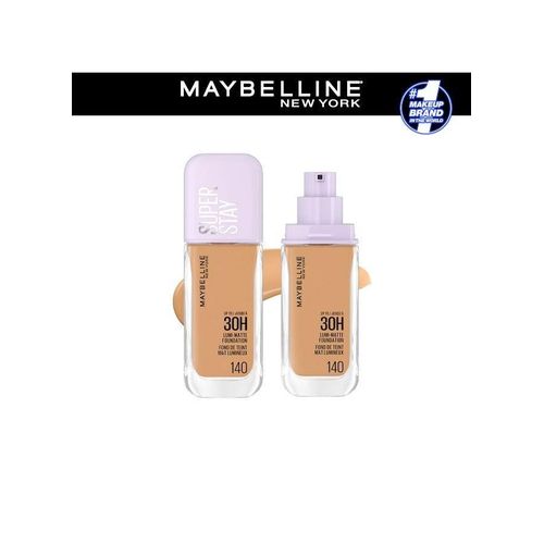 MAYBELLINE NEW YORK MAYBELLINE SUPER STAY LUMI-MATTE FOUNDATION 30H LONGWEAR LIGHTWEIGHT WATERPROOF SWEATPROOF HEATPROOF STAY TRUE TO TONE ALL DAY 140