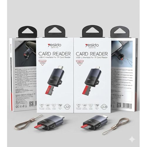 Mini Memory Card Reader – The fastest solution for transferring photos and files from a TF card directly to your phone (USB-C version and Lightning version)