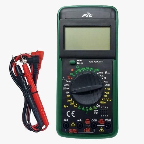 Professional Digital Multimeter – High-Precision Multi Tester with LCD Display & Test Leads – Measures AC/DC Voltage, Current, Resistance, Capacitance & hFE Transistor