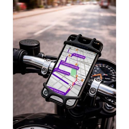 RideMate 360 Universal Flexible Silicone Bike Phone Holder – 360° Rotatable Handlebar Mount for Bicycle, Motorcycle & Baby Stroller