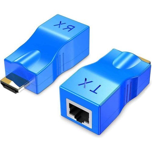 Microware HDMI Extender,HDMI to RJ45 Extender Network Cable Converter Repeater Over Cat 5e/6 1080p up to 30m Extender for HDTV HDPC 4K 2K,Request Cat 5e/6/6e Pure copper wire- Not Support HDCP