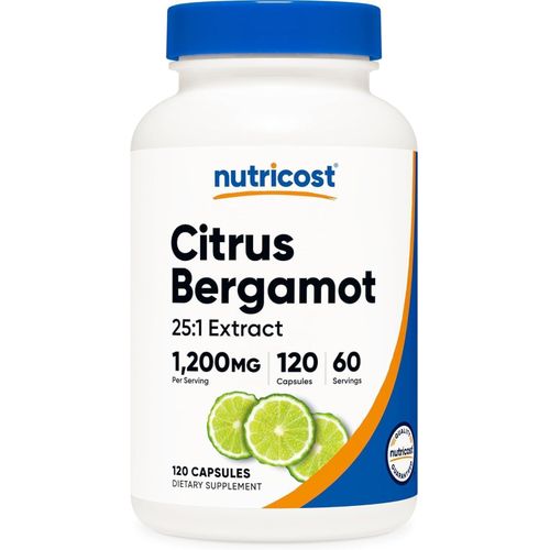 Citrus Bergamot 600 mg Capsules 120 Capsules 60 Servings - Advanced Cardiovascular, Cholesterol & Metabolic Support Matrix - Non-GMO & Gluten-Free