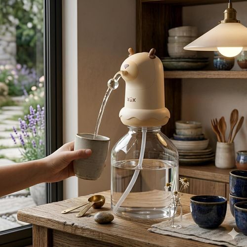 USB - Cordless Water Dispenser Pump with Built-in Battery, Fast Charging via USB Port, Compatible with All Water Jug Sizes, Quiet Operation, Ideal for Home, Camping, and Outdoor Activities