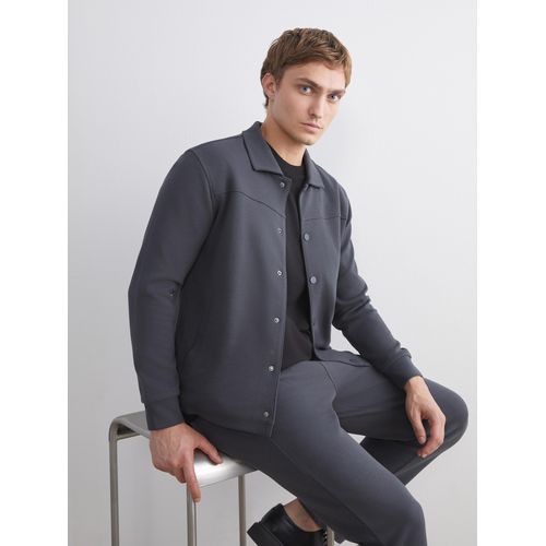 Relaxed Fit Long Sleeve Men's Shirt Jacket