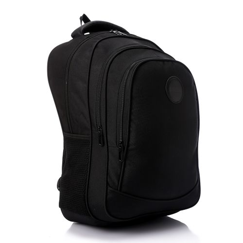 Two Main Compartment Zipped Bag - Black With USB Cover