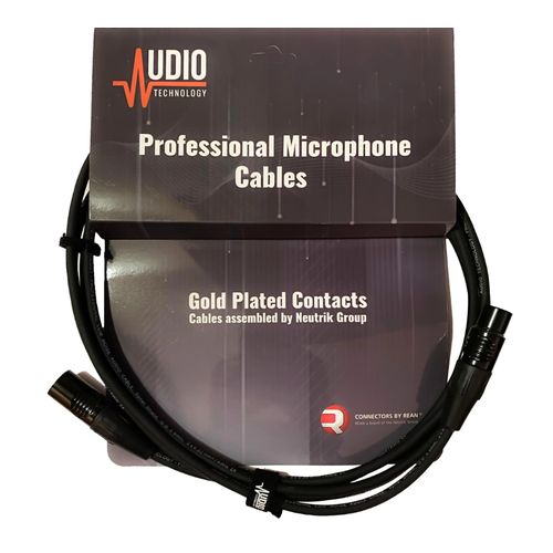 REAN XLR Cable 3M Microphone Cable - BLACK