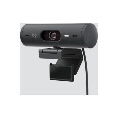Logitech Brio 500 Full HD Webcam with Auto Light Correction, Auto-Framing, Show Mode, Dual Noise Reduction Mics, Webcam Privacy Cover, Works with Microsoft Teams, Google Meet Graphite