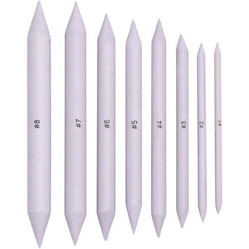 Paper Pencils Blending Stumps and Tortillions Blenders Student Sketch Drawing Tools, 8 Assorted Sizes