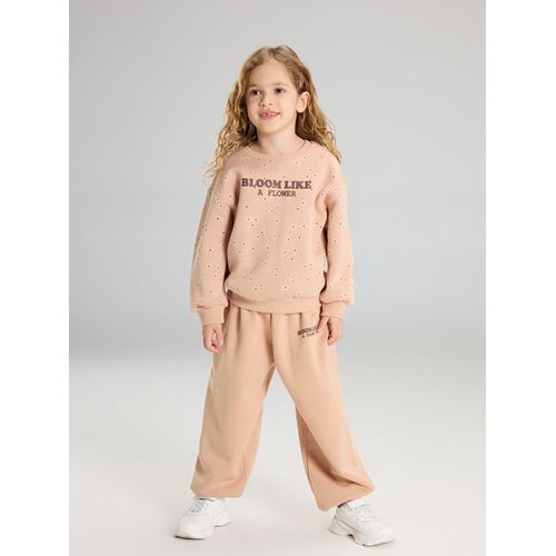 Crew Neck Girls' Sweatshirt and Pants