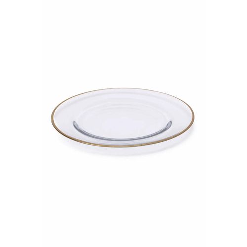 Glass Plate with Gold Rim 33cm
