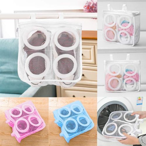 Reusable Shoe Washing Bag - Strong Mesh with Perfect Ventilation, Prevent Deformation and Damage During Washing, Easy to Use and Store (2 Pack)
