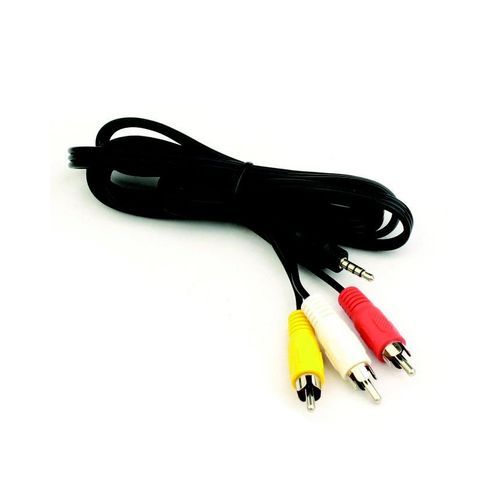Buy Generic 3.5MM Jack Plug To 3 RCA Male Connectors Adapter Audio Video Cable - Black in Egypt