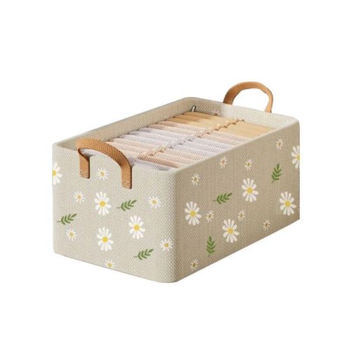 Banshee Store Metal Frame Closet Organizer Rectangular Clothes Storage Baskets Fabric Box Handles Rack Basket for Storage Pants Jeans Sweaters
