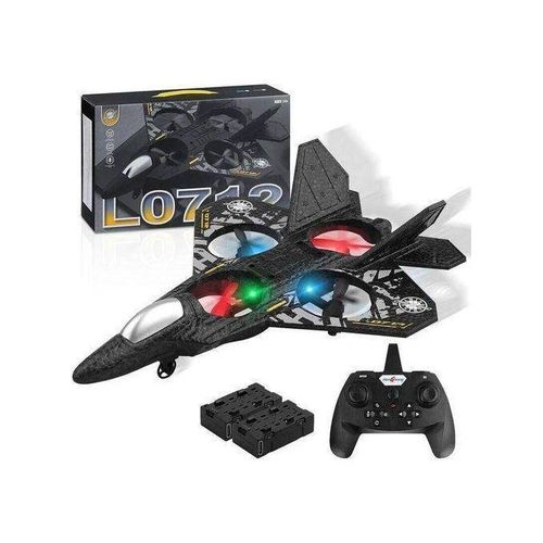 RC Fighter Toy for Kids & Adults – Remote Control Flying Toy with LED Lights & USB Rechargeable