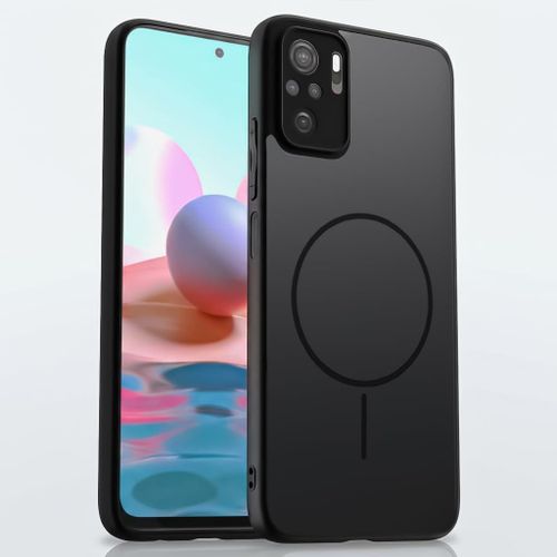 Case For Xiaomi Redmi Note 10 4G Translucent Matte PC Back & Soft TPU Edge, Not Compatible with MagSafe Anti-Scratch Shockproof Protective Cover with Full Camera Protection - Black