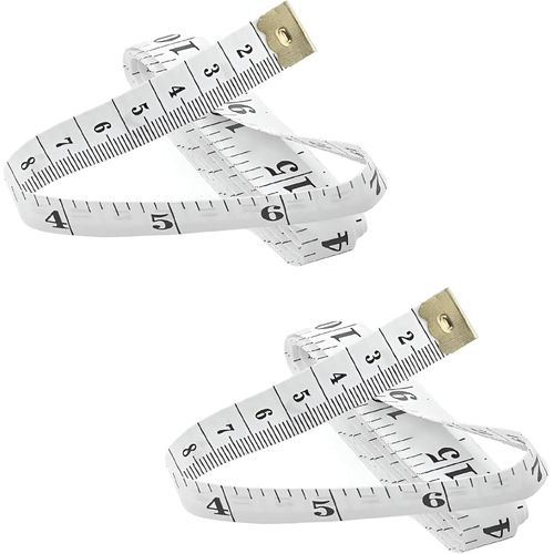 Professional Measuring Tape, 150 cm/60 inches, Double-Sided, Flexible for Sewing, Tailoring and Body Measurements, 2-Pack