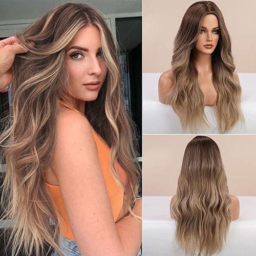 Long, Curly Hair with Natural Color Gradient