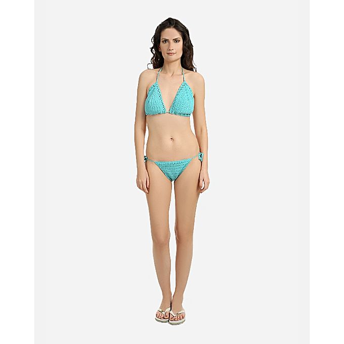 Buy Agu Crochet Handmade Bikini Swimsuit - Turquoise in Egypt