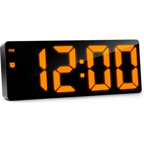 LED digital alarm clock with large backlit display – clearly shows the time day and night