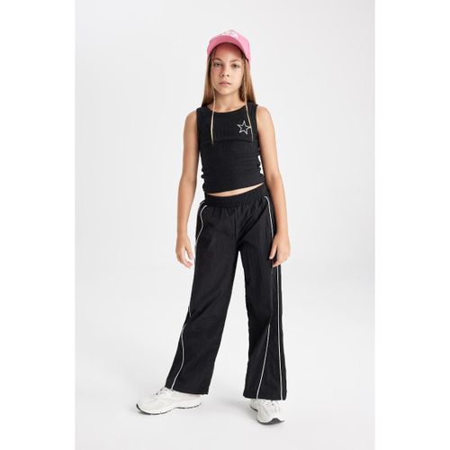 Girl Wide Leg Trousers - Black