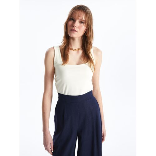 Women's Square Collar Plain Tank Top