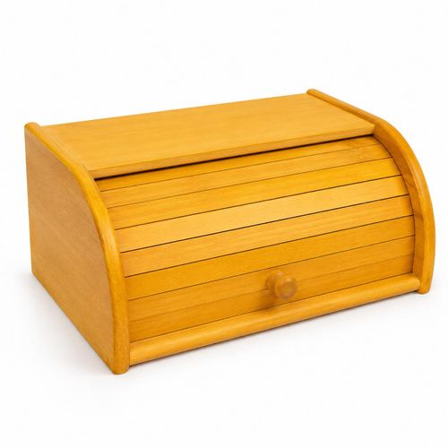 Wooden Bread Box with Roll-Up Door – Swedish Wood – 42*28*17 cm