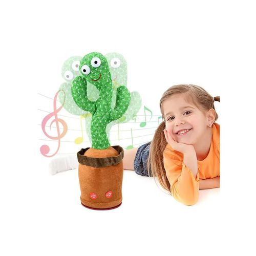 Funny Talking Cactus Toy for Kids – Rechargeable Dancing & Voice Repeating Toy with Music, LED Lights & Mimic Talk Function Interactive Baby Learning Toy, Singing Cactus Gift for Boys & Girls Funny Gift Toys for Kids & Toddlers