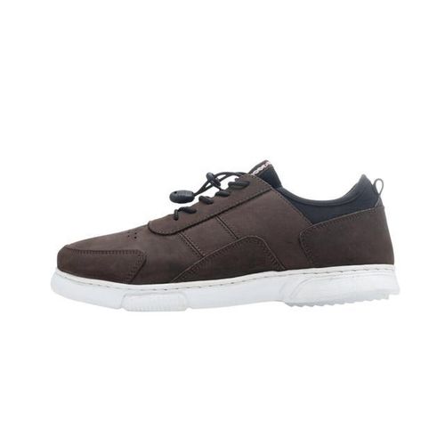 ZD Men's Leather Comfort Lace-Up Sneakers 304 - Brown, 45