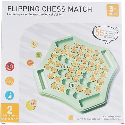 Foldable plastic chess set, 52 pieces, unisex - multi-colored