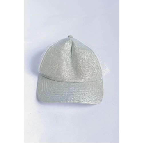 Activ Half Mesh & Glittery Women Baseball Cap - Silver & White - Multicolour - 57 - 58