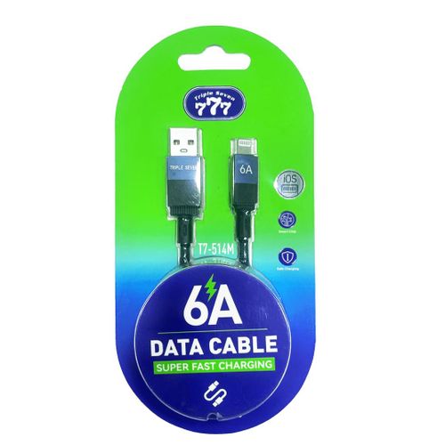 T7-514 Lightning Data Cable – 6A Super Fast Charging – High Current Output – Compatible with iPhone Devices