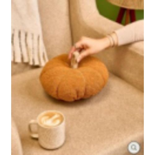 Handmade Pumpkin Decorative Pillow - Modern orange Soft Plush Cushion - Aesthetic Sofa & Bed Throw Pillow