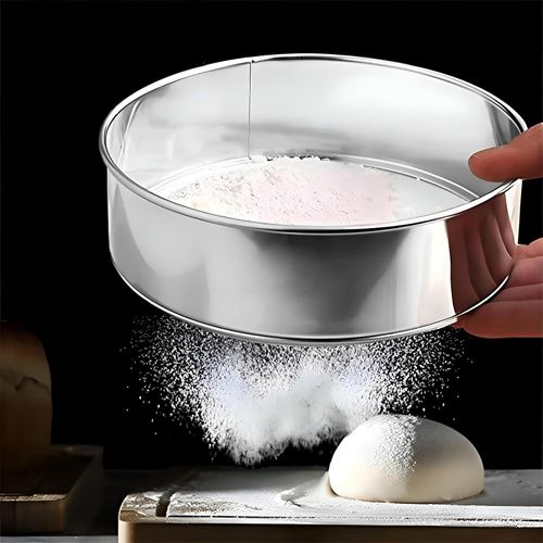 Pastry Sieve - 6-Piece Stainless Steel Flour Sifter Assortment, Featuring 40-Mesh Fine Round Screen for Lump-Free Mixing, Anti-Rust Coating for Longevity, Ideal for Professional Bakers and Home Cooks